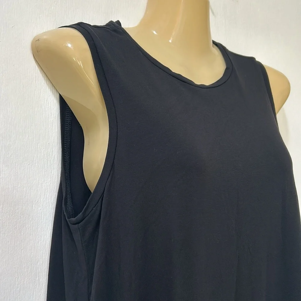EILEEN FISHER WOMENS SWING TANK TOP SLEEVELESS BLACK OVERSIZED Sz XS - Picture 5 of 11
